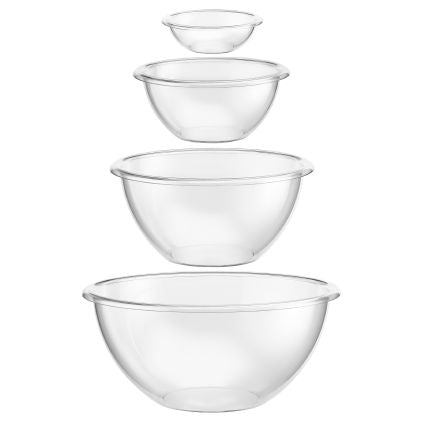 Bodum Salatschüsseln – 4er Set, 10 l, 27,3 × 21,3 × 9,0 cm, Kunststoff, spülmaschinenfest, mikrowellengeeignet