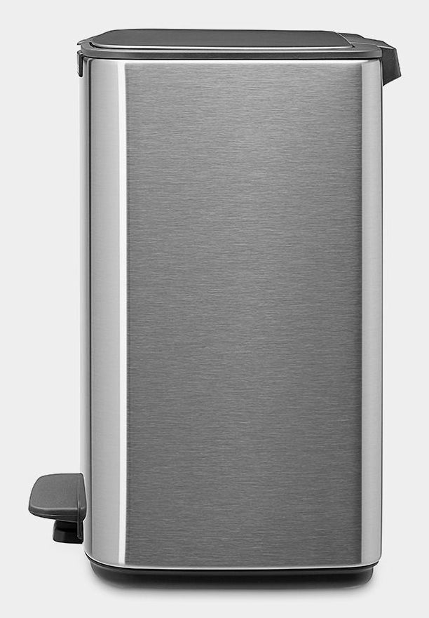 Brabantia Papierkorb – 12 l – Stahl, silber matt – B × H × T 292 × 369 × 263 mm