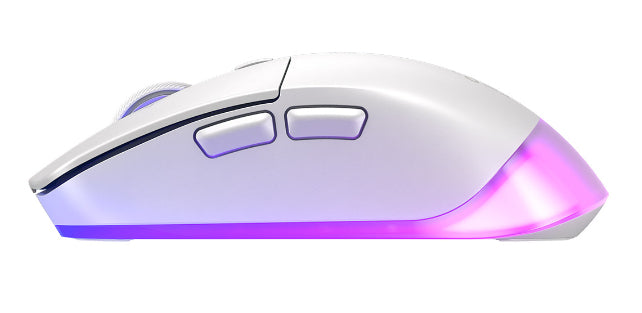 CHERRY XTRFY M50 – Gaming-Maus – Kabellos (Bluetooth/2,4 GHz), 12000 DPI, RGB-Beleuchtung, rechts, Weiss