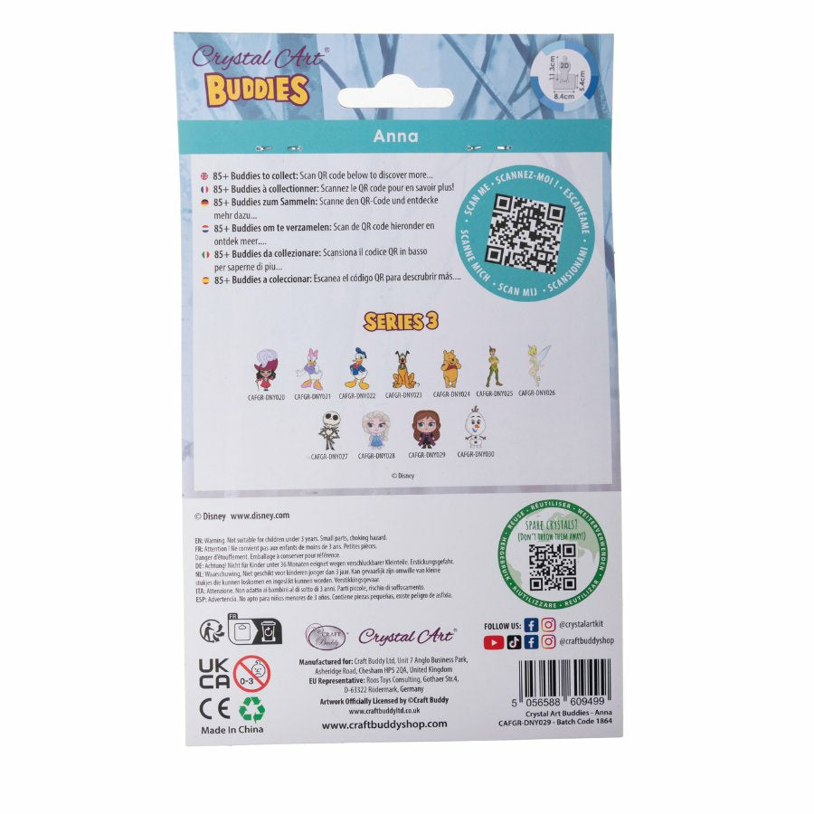 CRAFT Buddy Diamond-Painting-Set Anna – 8 × 11 cm – ab 6 Jahren