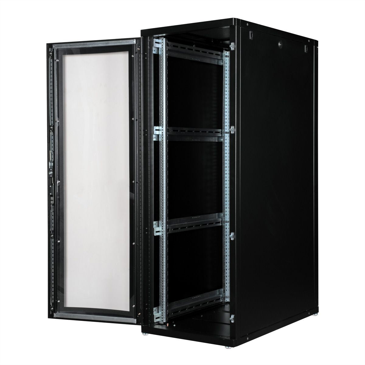 ROLINE Pro – 19" Netzwerkschrank 36U, IP20, abschliessbar, 600 × 1000 × 1705 mm, schwarz, Stahl