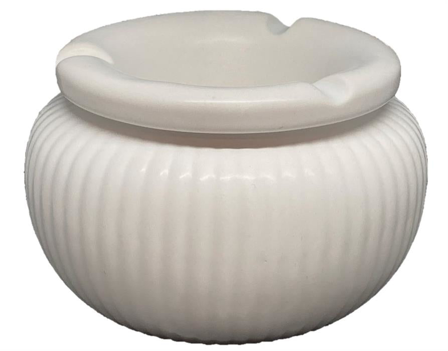 Dameco Aschenbecher – Ø 12,5 × 7,8 cm – Keramik, weiss