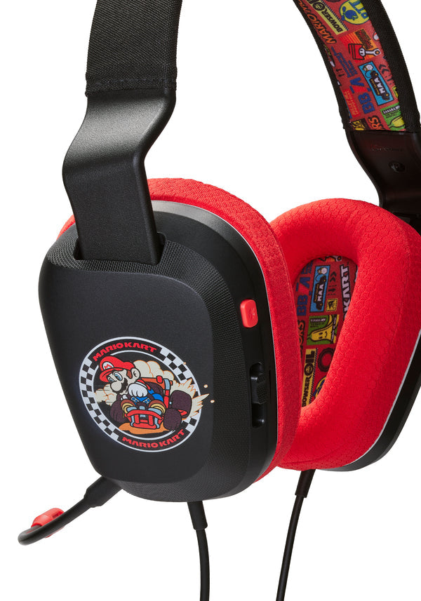 PowerA NSHS0398 Gaming-Headset – Over-Ear, Stereo, Kabelgebunden, 3,5 mm Klinke, für Nintendo Switch, Schwarz/Rot