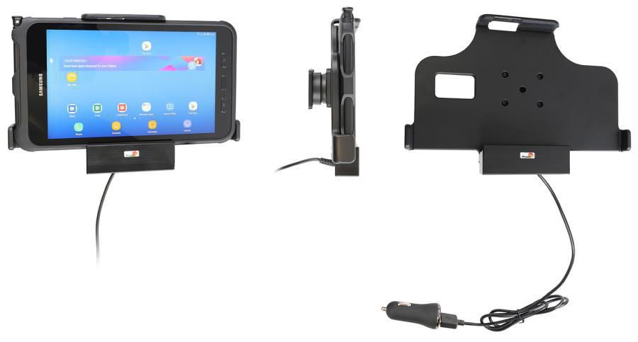 Brodit Fahrzeug-Dock für Samsung Galaxy Tab Active 2 (SM-T390/SM-T395) – Zigarettenanzünder – Schwarz