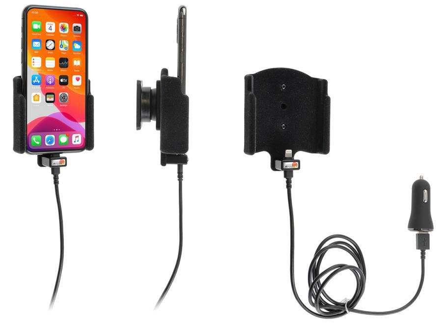 Brodit Auto-Halterung, Lüftung, Zigarettenanzünder-Ladung, drehbar – für iPhone 11 Pro – Schwarz
