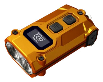 Nitecore Taschenlampe TINI3 – 600 lm, 90 m, IP54, USB, Akku, 5 Stufen – Orange