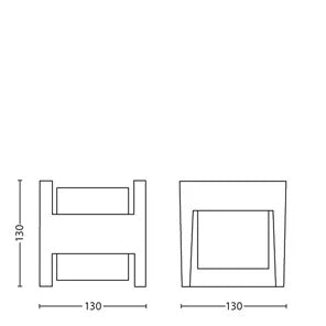 Philips by Signify Philips Aussenwandleuchte – Netzbetrieb – mit Bewegungsmelder, Dämmerungssensor – Anthrazit – Aluminium