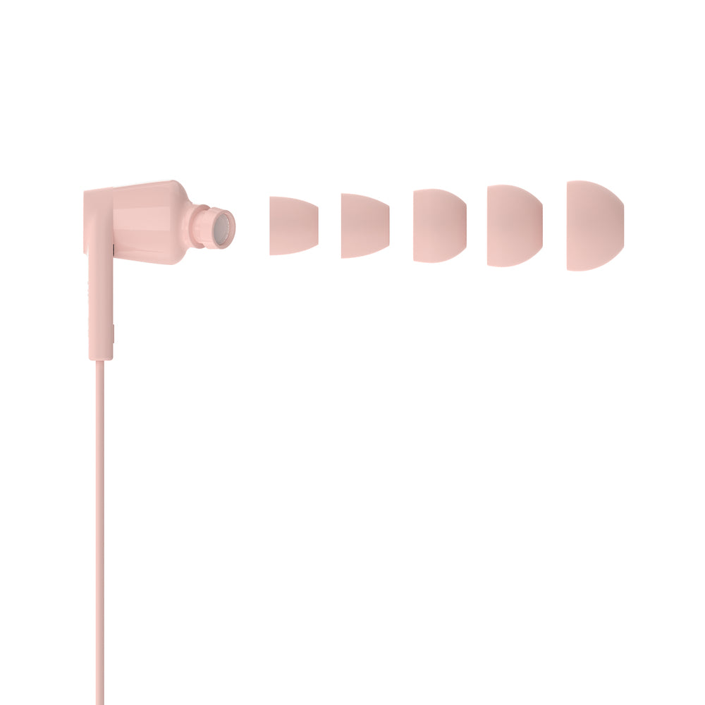 Belkin ROCKSTAR – In-Ear Kopfhörer – USB-C, Lautstärkeregler – Rosa
