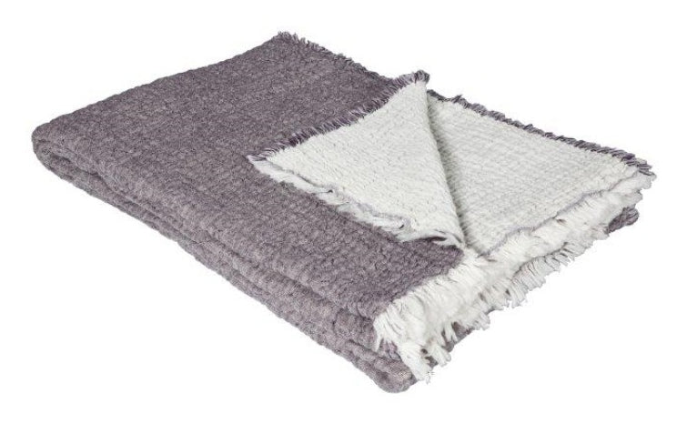 Eskimo Wohndecke – Baumwolle, Aubergine – 140 × 200 cm