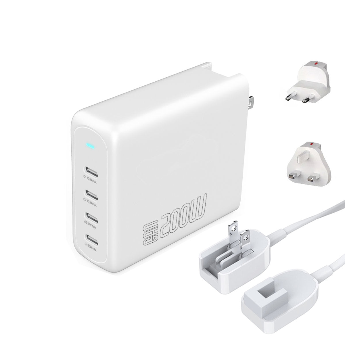4smarts Flex Pro Ladegerät – 200 W, 2× USB-C, GaN – für Nintendo Switch, Laptop, Smartphone und mehr