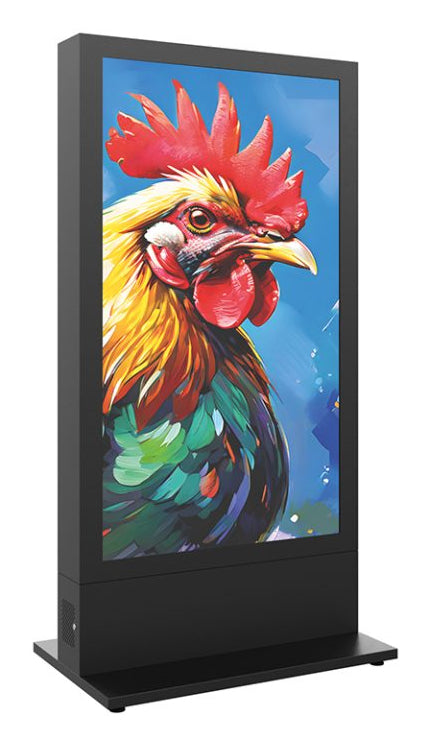 Hagor Digital Signage Stand für 75" Displays – abschliessbar – anthrazitgrau (RAL 7016) – HP Kiosk 75" FS