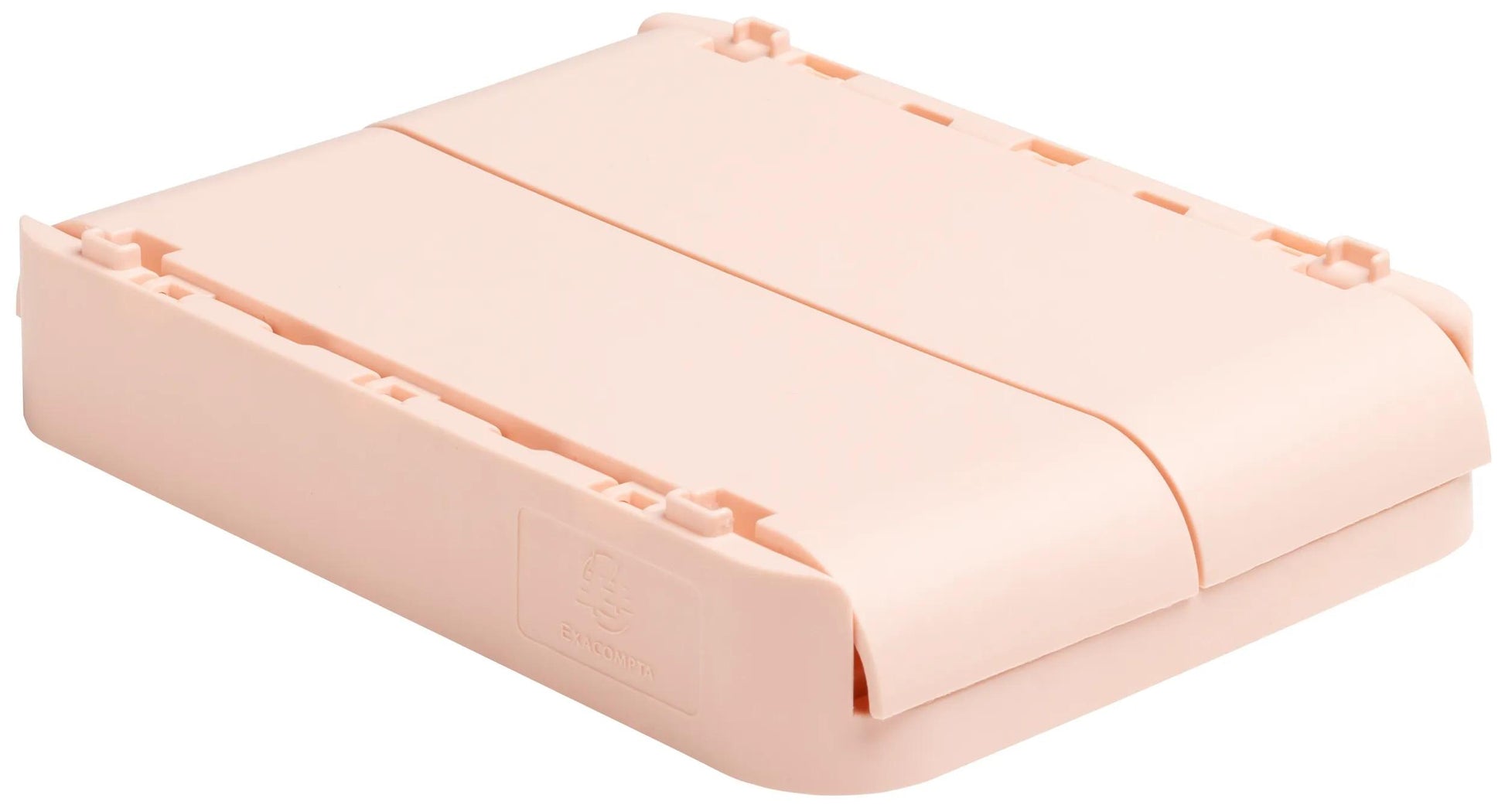 Exacompta Aufbewahrungsbox – für A6+, klappbar, hellrosa, Polypropylen (PP), B 188 × H 95 × T 138 mm