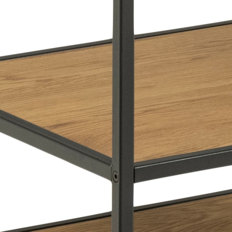 Actona Garderobe mit Schuhregal – MDF/Holz, Schwarz/Eiche, 5 Regale, 77 × 45 × 165 cm
