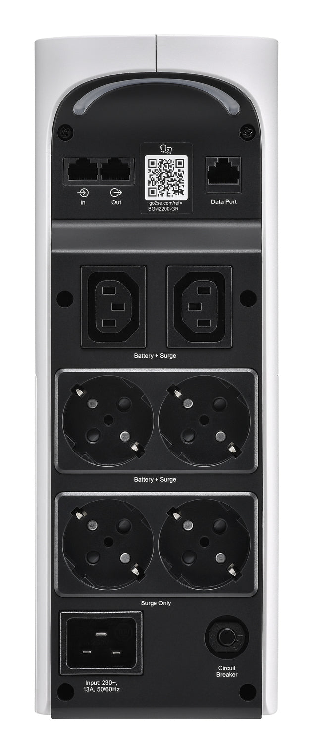 APC Back-UPS Pro 2,2 kVA/1320 W Line-Interaktiv – Schuko×4, IEC C13×2 – für Server & Netzwerkgeräte
