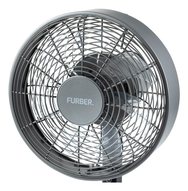 Furber. Furber Tischventilator Vayu-Touch Mini – 25,5 cm, 4 Stufen, oszillierend, Timer, 14 W, Grau