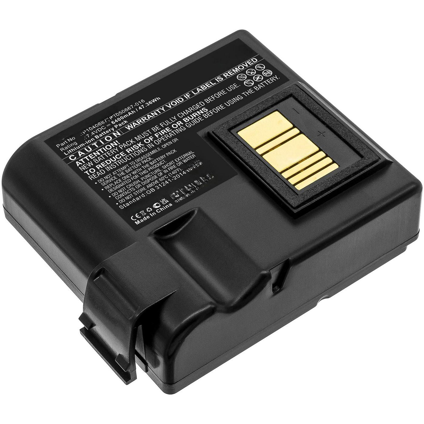 CoreParts Akku 6400 mAh 7,4 V – für Zebra-Drucker