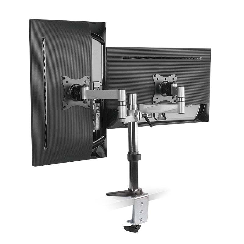 LogiLink BP0077 – Monitorarm Tischhalterung – 2 Monitore – 13–27" – VESA 75×75/100×100 mm – bis 8 kg/Monitor –