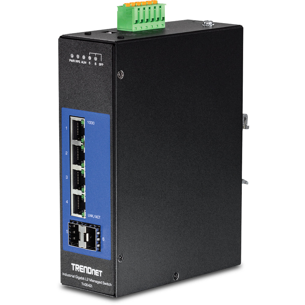 TRENDnet TI-G642i – Managed Switch – 4×GbE, 2×SFP, L2