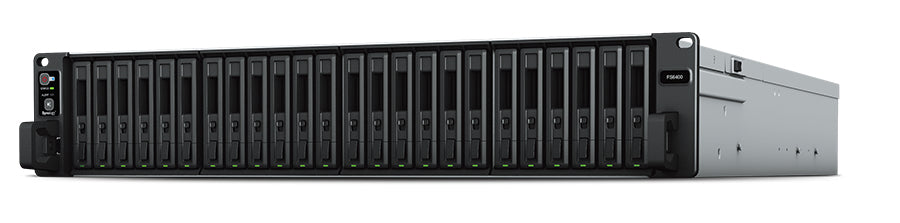 Synology FS6400 – 24-Bay Rack 2U NAS – Intel Xeon Silver 4110, 32 GB RAM, 1GbE, redundantes Netzteil