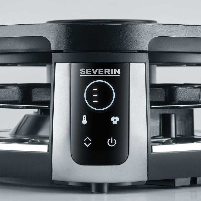 Severin Raclette-Grill RG 2379 – 8 Personen, Keramikbeschichtet, 1900 W – Schwarz/Silber