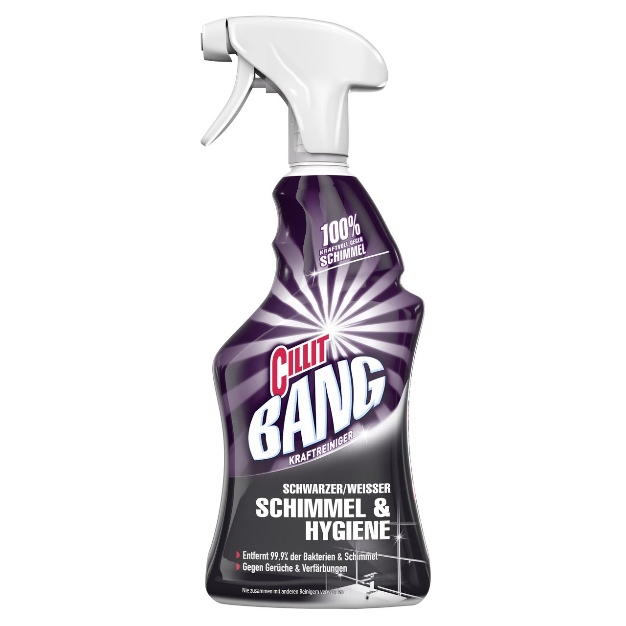 Cillit Bang Schimmel- & Hygiene-Bad-/Kalkreiniger für Wände – mit Aktivchlor, Sprühflasche – 750 ml