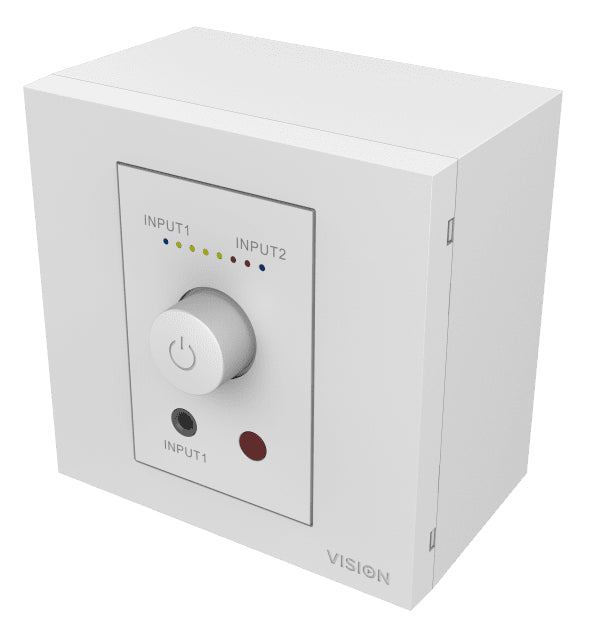 Vision TC3 – Stereo-Vollverstärker, 2×25 W (8 Ω), L/R Ein/Aus, DC 12 V, Weiss
