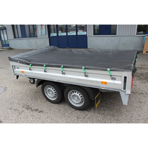 Zurrfix Abdeckplane – 2,5 m × 3,5 m, luftdurchlässig, 400 g/m², schwarz