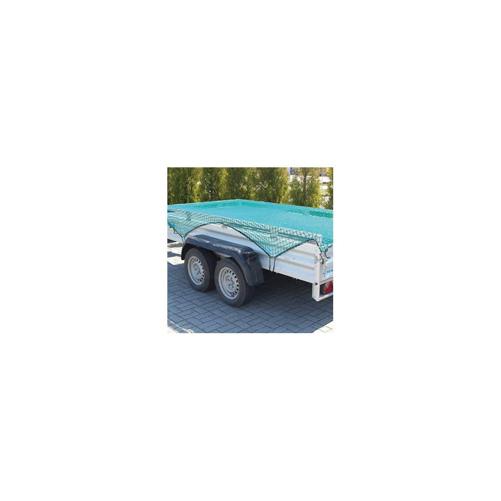 Zurrfix Abdecknetz 3 mm Maschenweite 45 mm – Grün, 2,5 × 2,5 m, mit Seil
