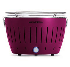 LotusGrill Tischgrill G34 U PU – 32 cm, Holzkohle, Stahl – Violett