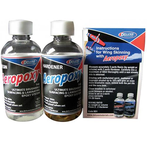 Deluxe Materials 2K Epoxidharzkleber – Transparent – 2 × 300 g – Für Kunststoff