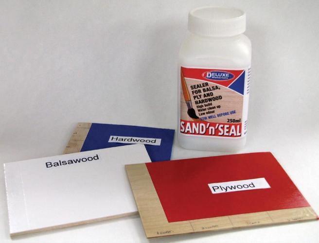 Deluxe Materials Sand n Seal – Oberflächenvorbereitungs-Reiniger – Transparent – 250 ml – für Holz