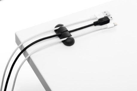 Durable Cavoline Kabel-Clip – 52 × 20 mm, Kunststoff, Graphit, selbstklebend, 2er-Pack, für 3 Kabel
