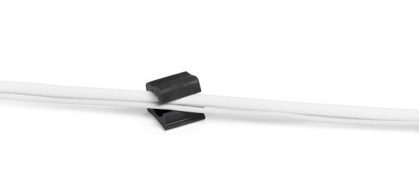 Durable Kabel-Clip Cavoline Pro – 25 × 25 × 20 mm, Kunststoff, Graphit, selbstklebend, 4er-Pack