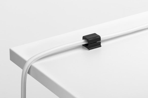 Durable Kabel-Clip Cavoline Pro – 25 × 25 × 20 mm, Kunststoff, Graphit, selbstklebend, 4er-Pack