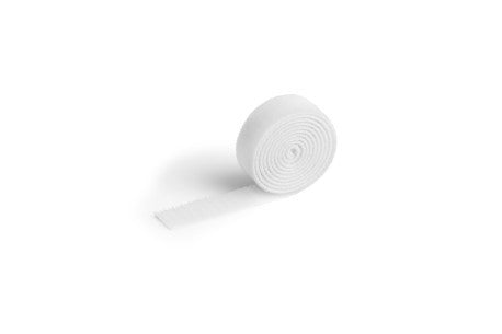 Durable Cavoline Klett-Kabelbinder – 2 mm × 1,00 m, Kunststoff, Weiss, zuschneidbar, wiederverwendbar