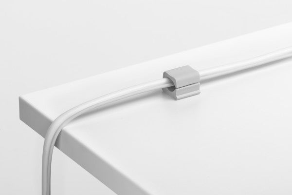 Durable Kabel-Clip Cavoline Pro – 25 × 20 mm, Kunststoff, Grau, selbstklebend, für Kabellauf Ø 14 mm