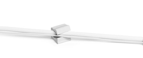 Durable Kabel-Clip Cavoline Pro – 25 × 20 mm, Kunststoff, Grau, selbstklebend, für Kabellauf Ø 14 mm