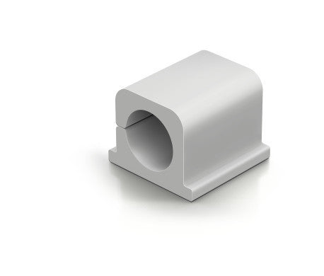 Durable Kabel-Clip Cavoline Pro – 25 × 20 mm, Kunststoff, Grau, selbstklebend, für Kabellauf Ø 14 mm