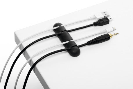Durable Kabel-Clip – 82 × 20 mm, Kunststoff, Graphit, selbstklebend, 2er-Pack, für 4 Kabel