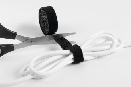 Durable Cavoline Klett-Kabelbinder – 2 mm × 1,00 m, Kunststoff, Schwarz, zuschneidbar, recyclingfähig