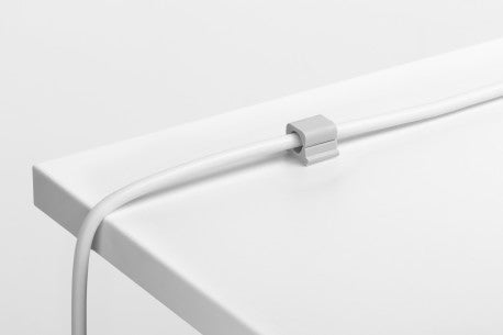 Durable Kabel-Clip Pro – 20 × 21 × 16 mm, Kunststoff, Grau, selbstklebend, 6er-Pack, für Kabellauf Ø 10 mm