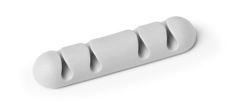 Durable Kabel-Clip – 82 × 20 mm, Kunststoff, Grau, selbstklebend, 2er-Pack, für 4 Kabel bis Ø 5 mm