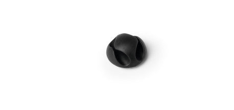 Durable Cavoline Kabel-Clip – 20 × 20 mm, Kunststoff, Graphit, selbstklebend, 6er-Pack, für 2 Kabel