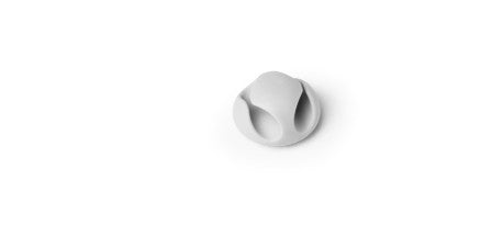 Durable Kabel-Clip – 20 × 20 mm, Kunststoff, Grau, selbstklebend, 6er-Pack, für 2 Kabel