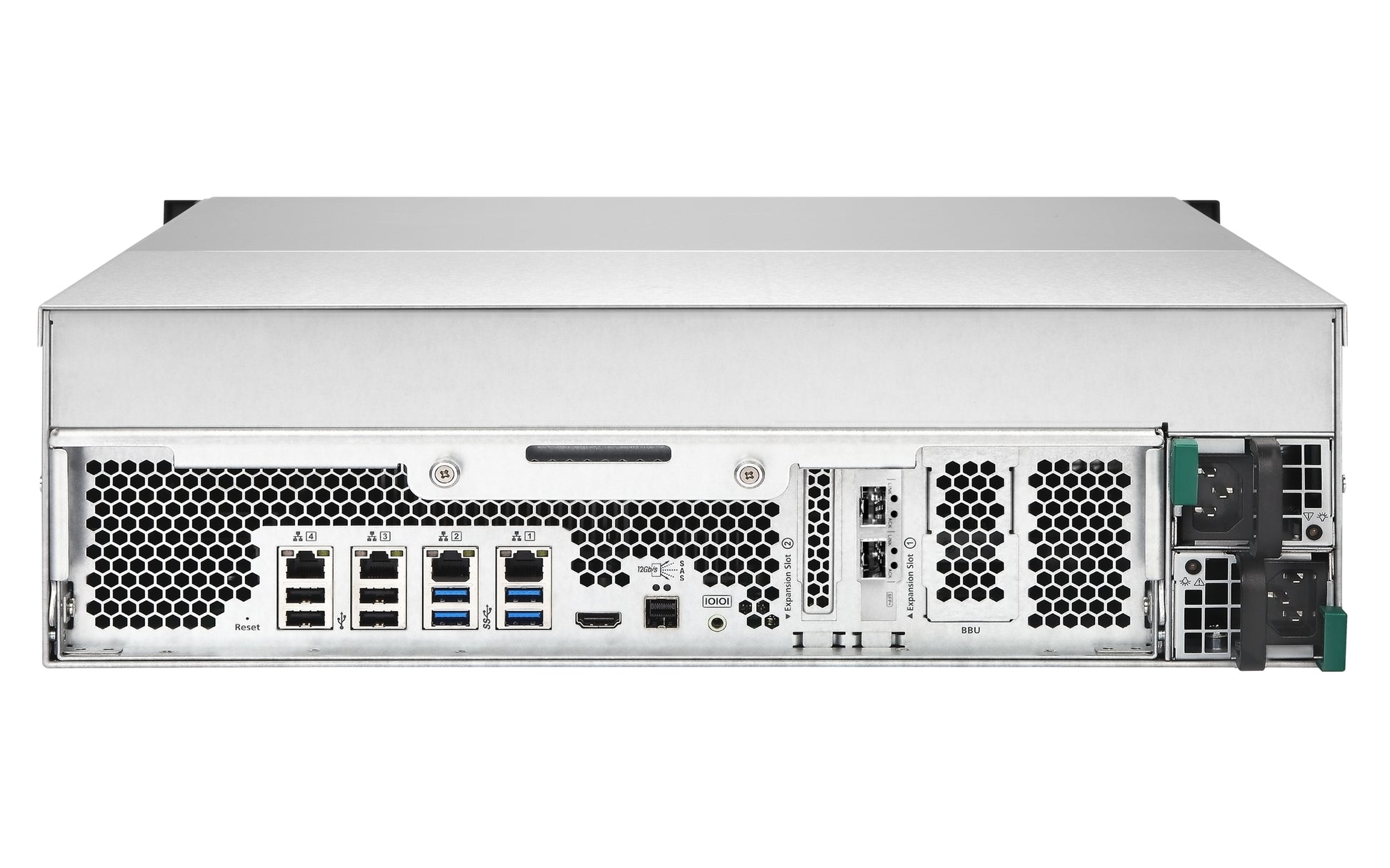 QNAP TVS-EC1280U-SAS-RP-8GE-R2 Allgemeines Speichergerät – 4× Gigabit Ethernet, 12-Bucht, 8 GB RAM