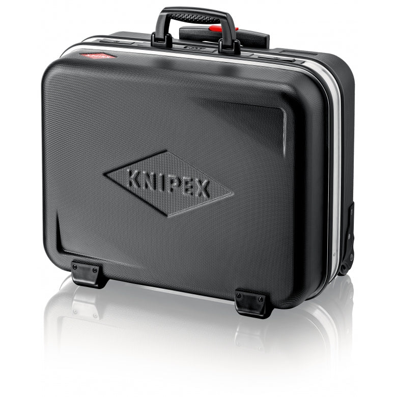 Knipex BIG Basic Move Werkzeugkoffer 33 l – mit Rollen, abschliessbar, schwarz, B 430 × H 280 × T 510 mm