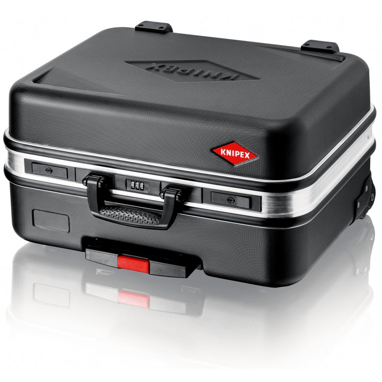 Knipex BIG Basic Move Werkzeugkoffer 33 l – mit Rollen, abschliessbar, schwarz, B 430 × H 280 × T 510 mm