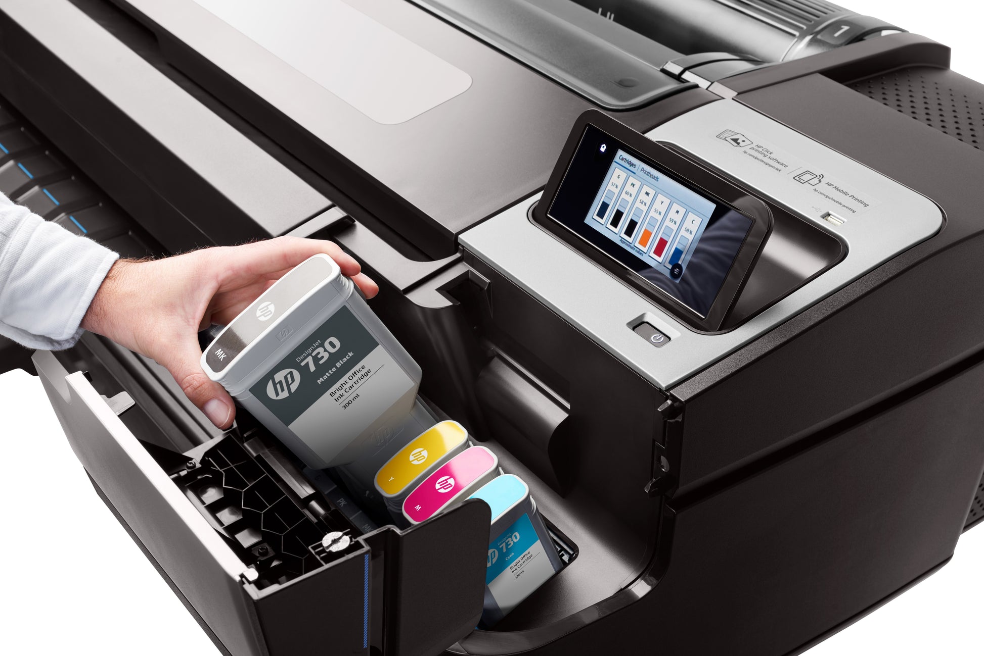 HP DesignJet T1700 dr – Grossformatdrucker 44", PostScript, Dual-Rolle