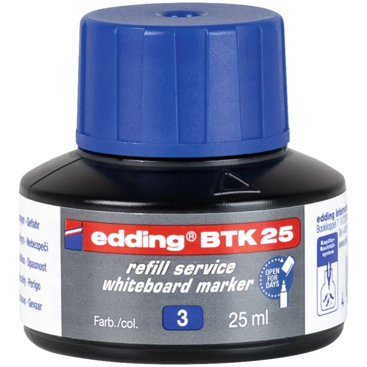 Edding Board Marker Tusche BTK 25 für Edding 250, 28, 29 + 3 weitere – blau