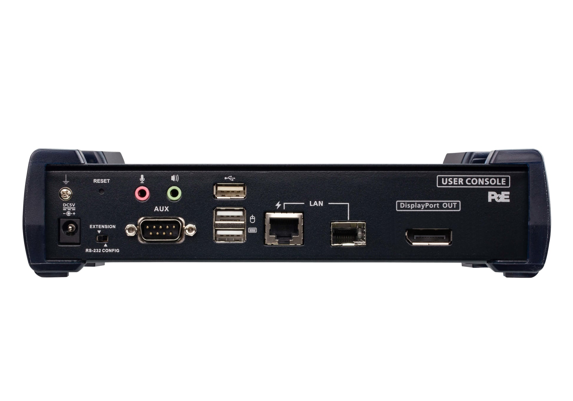 ATEN KE9952R – KVM-Extender (Empfänger, DisplayPort) – 4K (3840×2160 bei 30 Hz), PoE, rackfähig, schwarz
